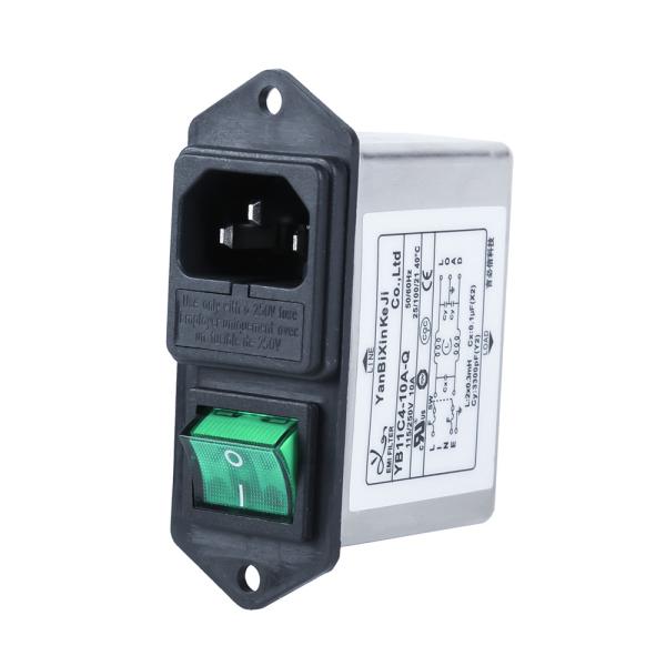 220V 10A IEC Inlet EMI Filter Power Entry Module Filter For Small Power Supply