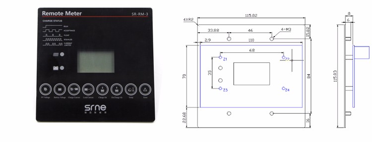 Remote Control Solar Power Accessories Solar Charge Controller With Mppt Function