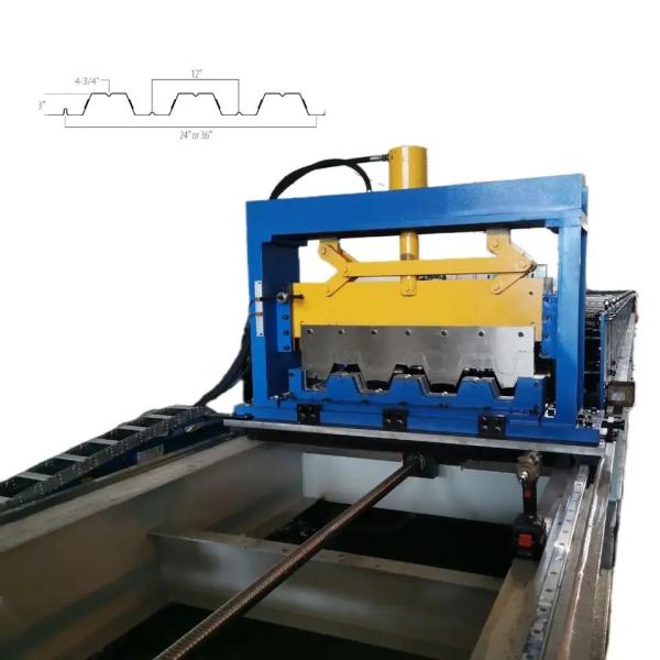 Quality 36 Inches Coverage 3 Inches Composite Deck Floor Roll Forming Machine With Thickness Gauge 16-Gauge 22 for sale