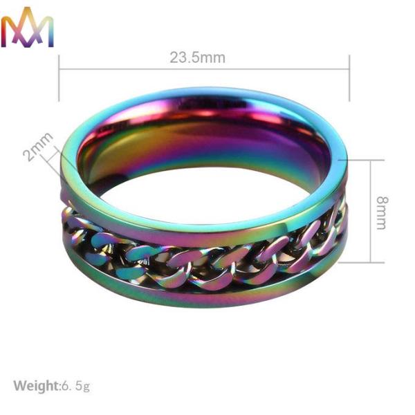 304 Stainless Steel Twist Chain Ring