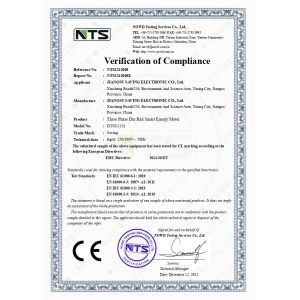 Jiangsu Senwei Electronics Co., Ltd. Certifications
