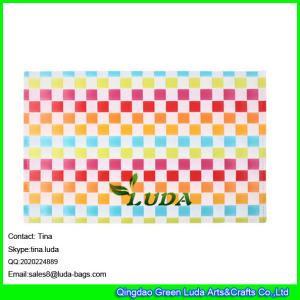 LUDA handmade placemat pp strap weave rectangular waterproof table mats
