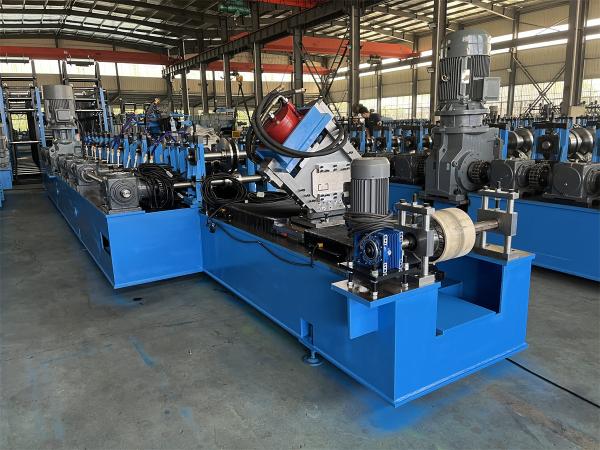 5T Hydraulic Decoiler Solar C Purlin Roll Forming Machine With 10 Stations