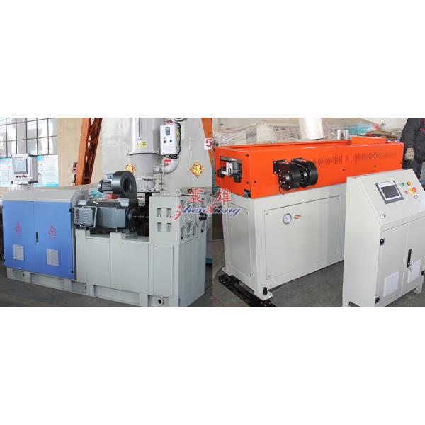 Double Station Plastic Pipe Machine Automatic Winding 11kw Corrugated Pipe Extruder