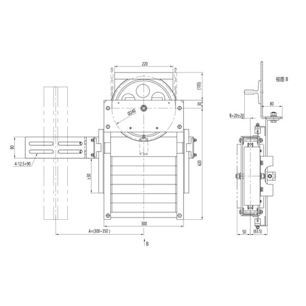 Elevator Tension Passenger Lift Safety Devices For Pit Guide Rail Side