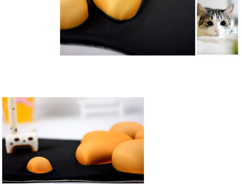 Lightweight Cat Paw Mouse Pad , Creative Cat Mouse Pad With Wrist Rest