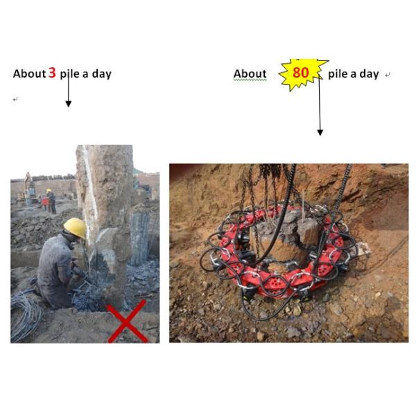 Latest super hydraulic pile breaker/cutter, best curshing round piles construction equipme