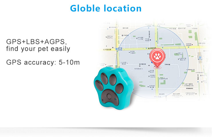 Waterproof mini wifi anti-lost pet gps tracker for cat/dog rf-v32