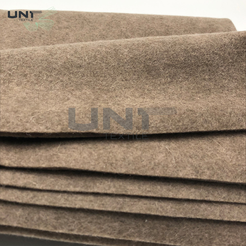 Polyester Wool Soft Under Collar Felt Interlining Fabric For Suit Collar