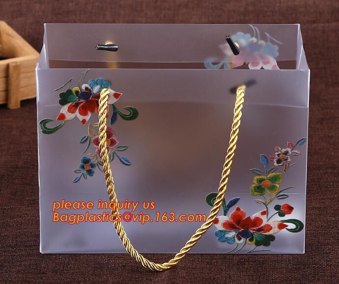Promotional customized high quality soft loop plastic cloth bag,manufacturer custom soft loop handle polyethylene PE pla