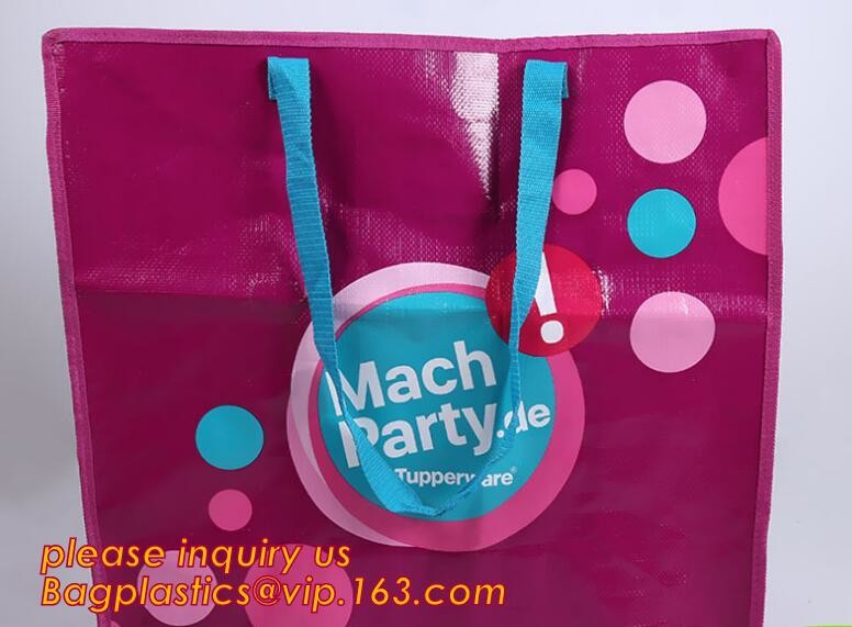 Super quality gift pp woven shopping bag with zipper,pp woven check jumbo laundry shopping bag,Eco Friendly Recycle Reus