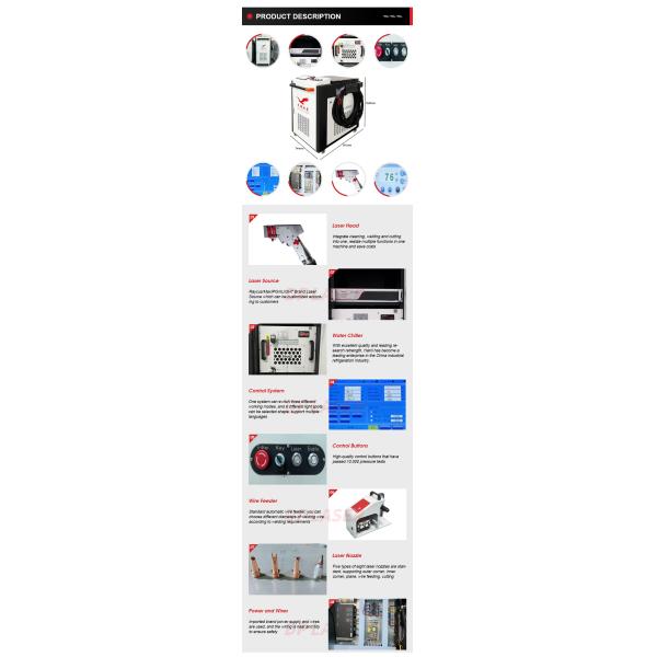 1000W Fiber Handheld Laser Cleaning Machine Welding Cutting 3 In 1 Multifunctional Metal Rust Removal