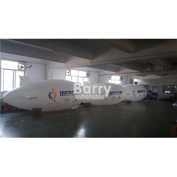 4m Flying Inflatable Advertising Products Blimp Shape Helium Balloon Fire Resistance