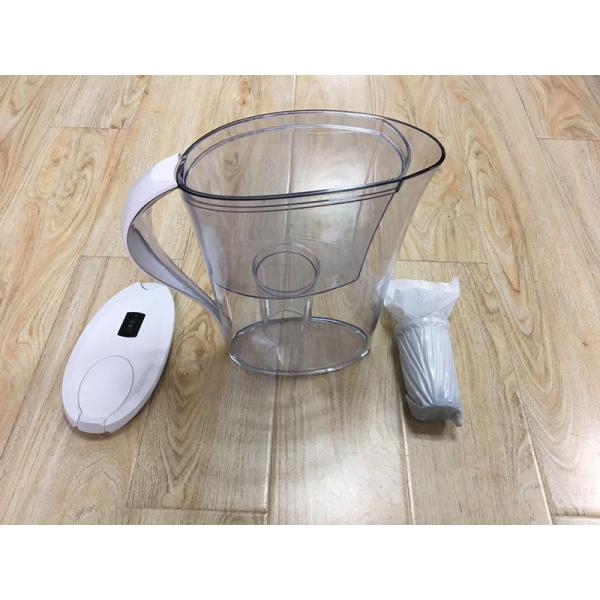 ABS / AS White Countertop Alkaline Water Purifier Pitcher High PH Natural Filtration System