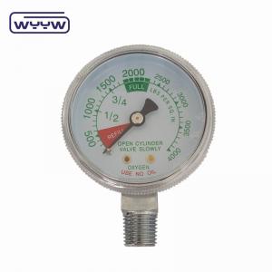 50mm Medical Oxygen Gas Cylinder Pressure Gauge 2.5% Accuracy