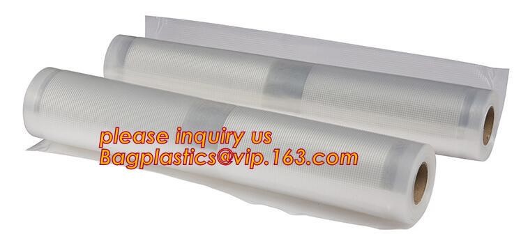 Embossing Resealable Vacuum Food Bags For Household Eco- friendly Texture Vacuum Food Storage Plastic Bag Rolls Moisture