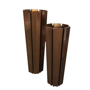 China Outdoor brass copper golden hexagonal flower pot &amp; planter wholesale