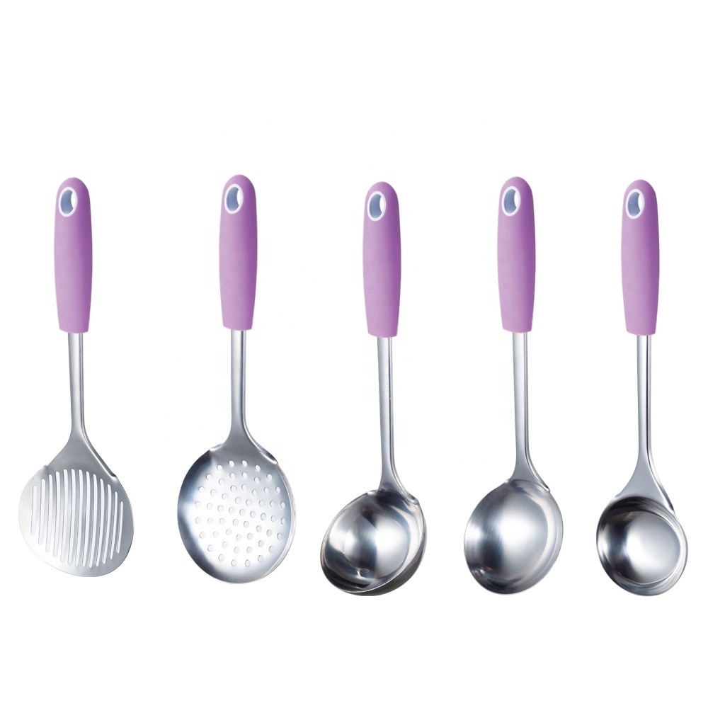 6-Piece Coloured Cookware Set for Classical Cooking Tools in Carousel Kitchen Utensils