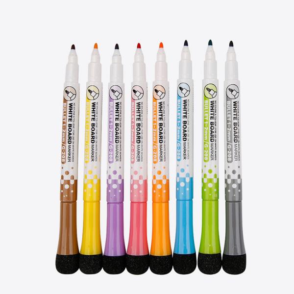 Quality Office and School Essential 8 Colors Set Dry Erase Markers with Magnetic Whiteboard for sale
