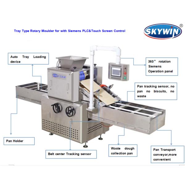 Tray Type Rotary Moulder Cookie Machine / Soft Biscuit Making Machine