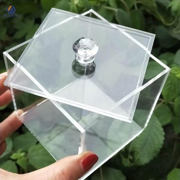 Clear Plastic Acrylic Jewelry Storage Box Custom Printing For Organizing