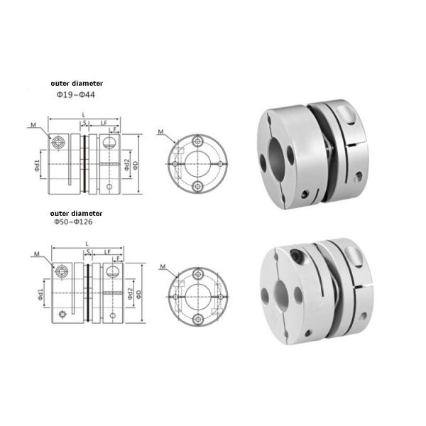 Zero Backlash Single Diaphragm Shaft Coupling High Torque CNC Motor Drive Aluminum Flexible Coupling