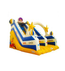 China Double Stitching Inflatable Slides With Space Theme For Children Playgrounds wholesale