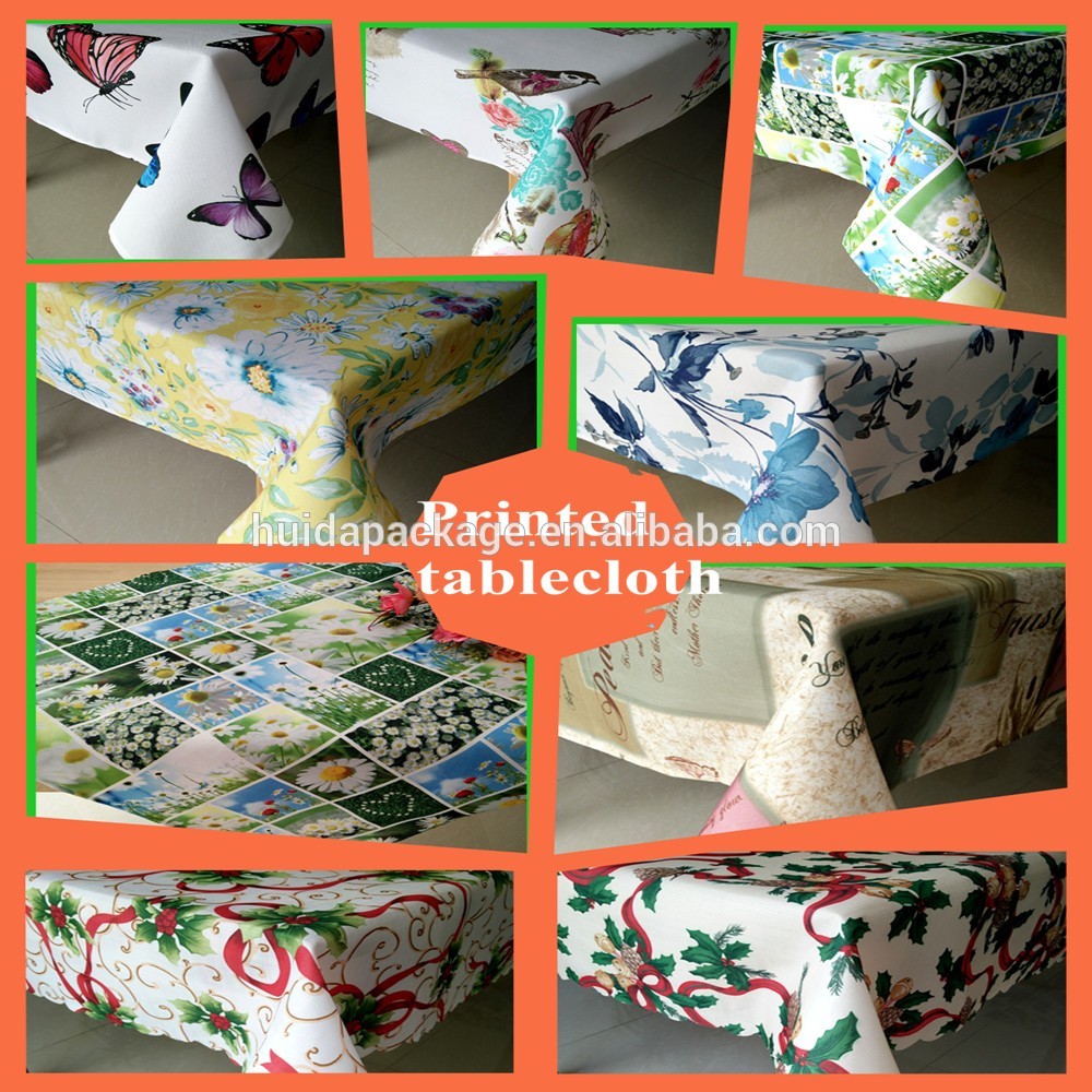 Printed patched work designs table cloths made of 100% polyester fabrics of 180gsm