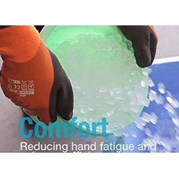 10 Gauge Industrial Latex Rubber Hand Gloves Warm Fleece Lined Anti Slip