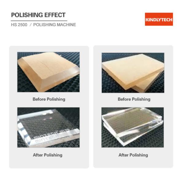 60hz 2000w Acrylic Diamond Polishing Machine with Natural granite base