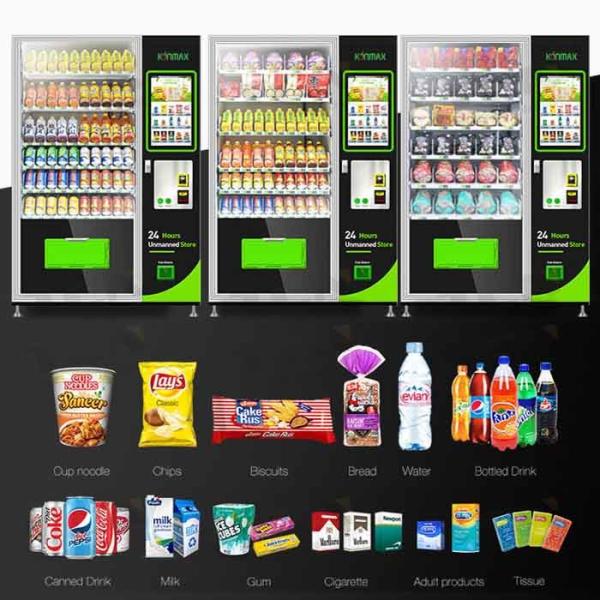 Quality Healthy Food Automatic Combination Snack And Drink Vending Machine With Touch Screen for sale