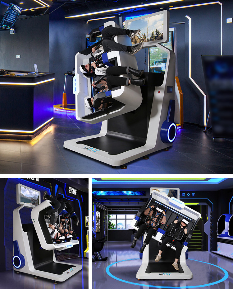 360 Motion 220V Game VR Simulator / 9D VR Machine For Double Players
