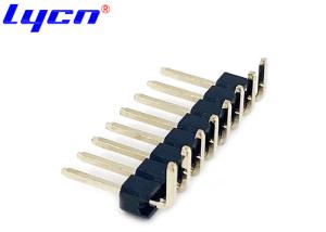 3.0 AMP Right Angle PCB Header Single Row 2.54 Mm Pitch Connector