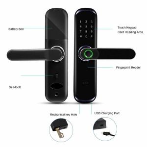 Home Smart Intelligent Lock Tuya Wifi App Security digital fingerprint door lock