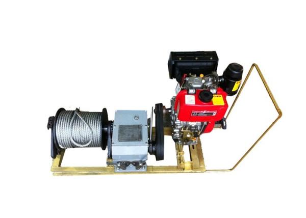 Quality High Efficiency 3 Ton Faster Air Cooling Gasoline Engine Powered Winch , Heavy Duty Winch for sale