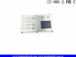 Waterproof Metal Numeric Keypad With 16 Flush keys and Optical Touchpad