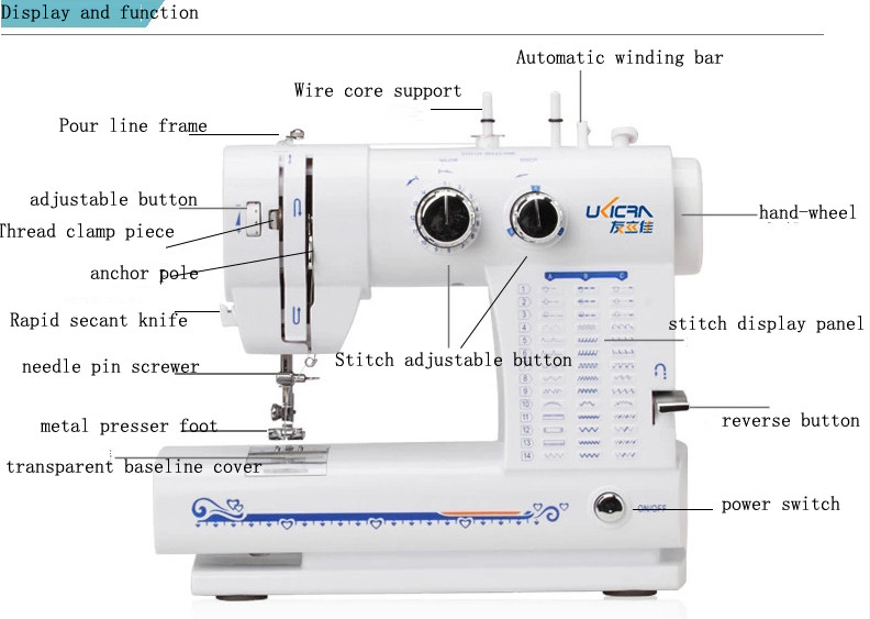Get 42 Types Stitch Pattern Zig Zag Sewing Machine Works from After Service Included
