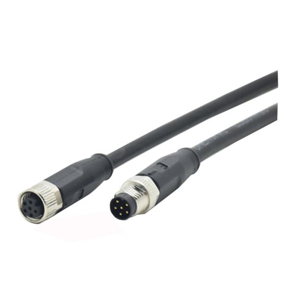 ISO Black Threaded IP67 M8 Waterproof Cable Wire