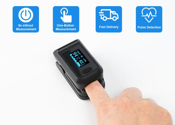 Quality Small Digital Fingertip Pulse Oximeter , Blood Oxygen SpO2 Saturation Sports Pulse Oximeter for sale