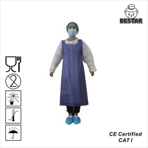 China PVC Biodegradable Plastic Aprons Purple Disposable Art Aprons wholesale