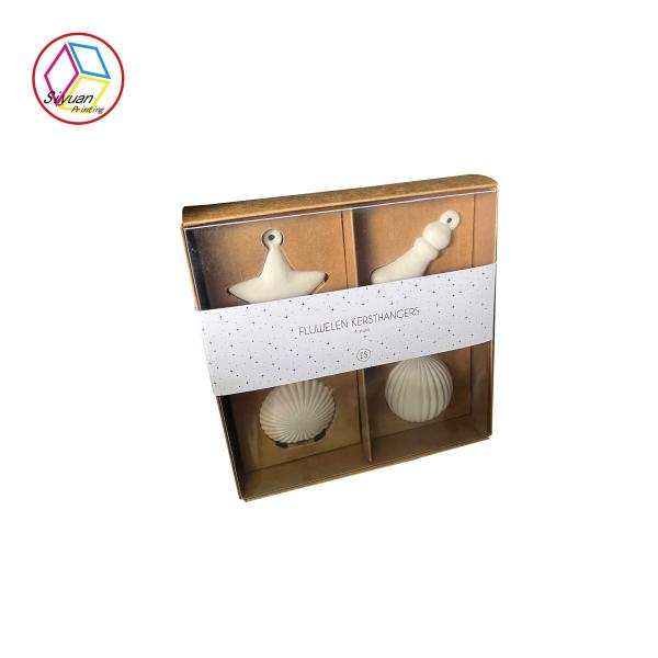 Quality Cubic Brown Kraft Card Box With Paper Insert For Ceramic Package for sale