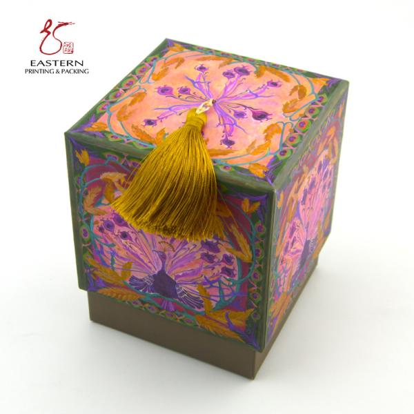 Candle Packaging Box With Tassel Lid