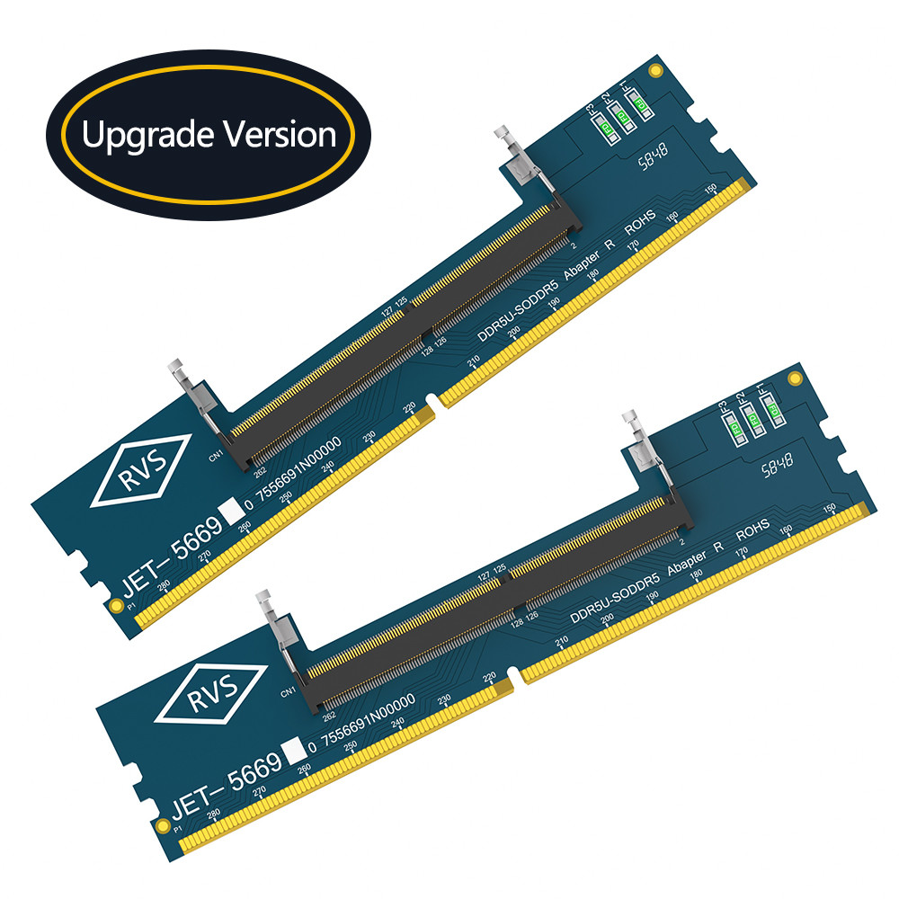 Laptop DDR5 RAM to SO DDR5 U-DIMM Desktop Adapter Card, Memory Tester SO DDR5 to DDR5 U-DIMM Converter