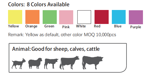 Yellow UHF RFID Livestock Tags / Small Multi Functional RFID Cattle Tags