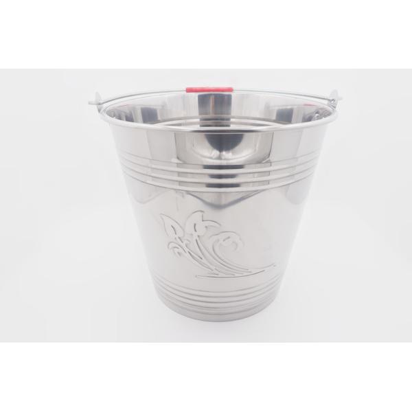 5L China bucket manufacture stainless steel pail bucket with handle ice bucket metal milk bucket