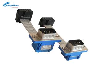 China VGA Ribbon Flat Cable Assembly 2.54mm Pitch IDC Connector Bare Copper Conductor on sale