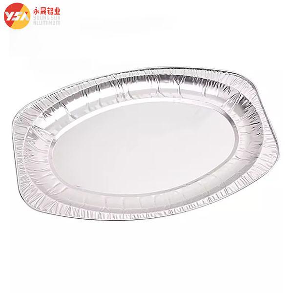 Quality 990/1400/2270ml Turkey Fish Grilling Pan Disposable Oval Aluminum Foil Tray Shallow Pan Roast Fish Container for sale