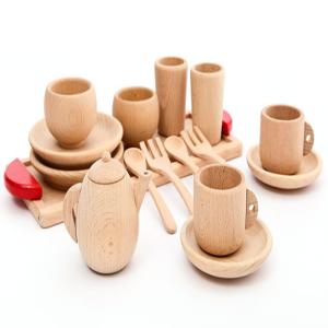 China Pot Teatime Wooden Play Pots And Pans Kids ISO9001 Tableware wholesale