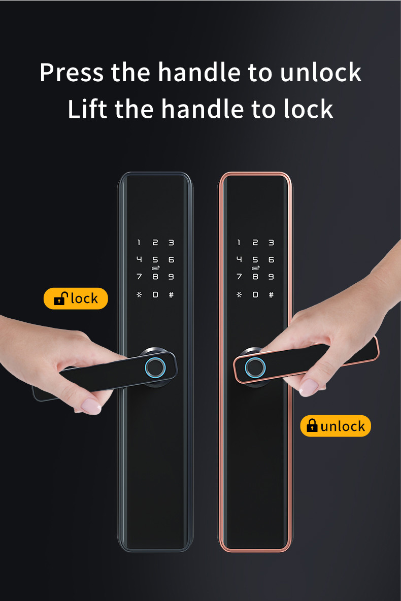 CE Wifi Tuya App Digital Smart Door Locks Fingerprint For Home