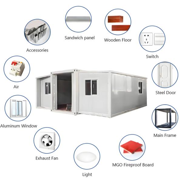 Double Wing Expandable Prefab House Prefabricated Foldable